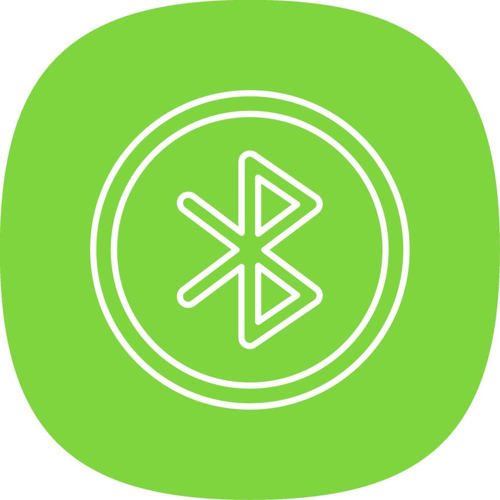 Bluetooth Line Curve Icon vector