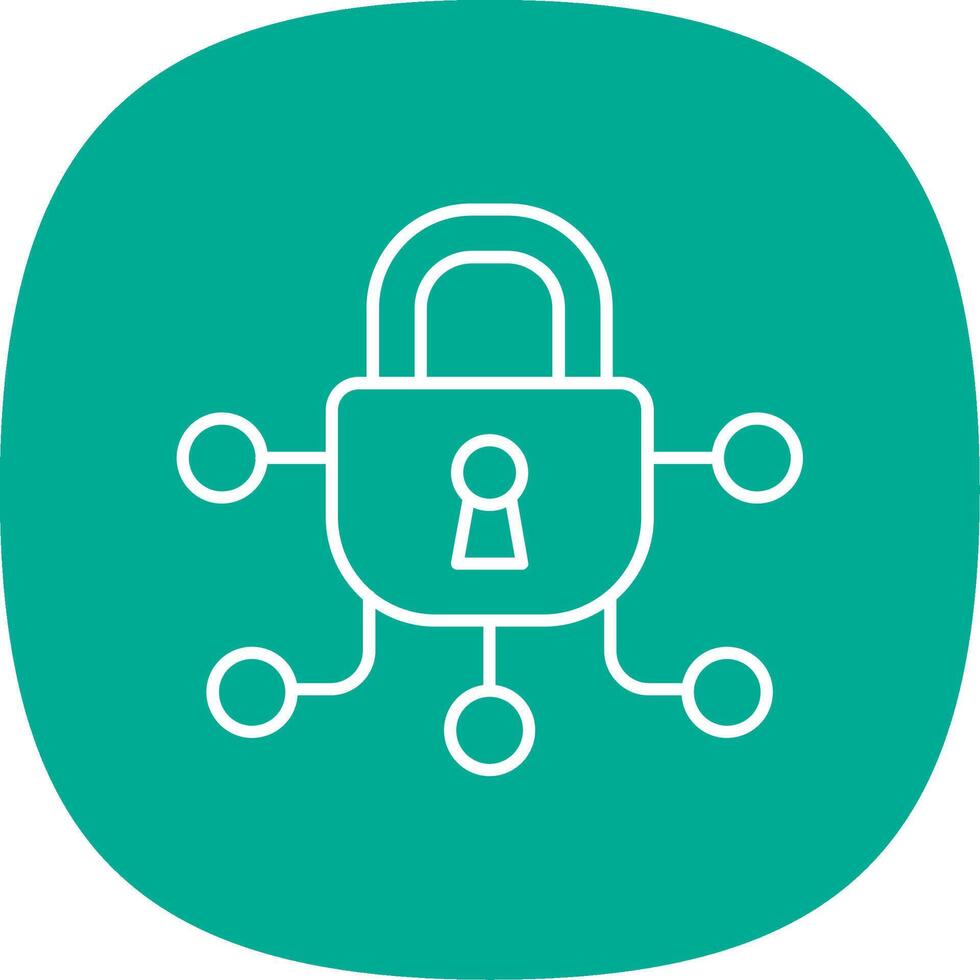 Safe Line Curve Icon vector