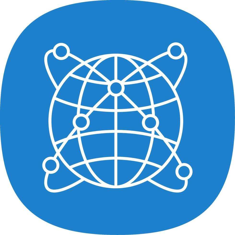 Internet Line Curve Icon vector