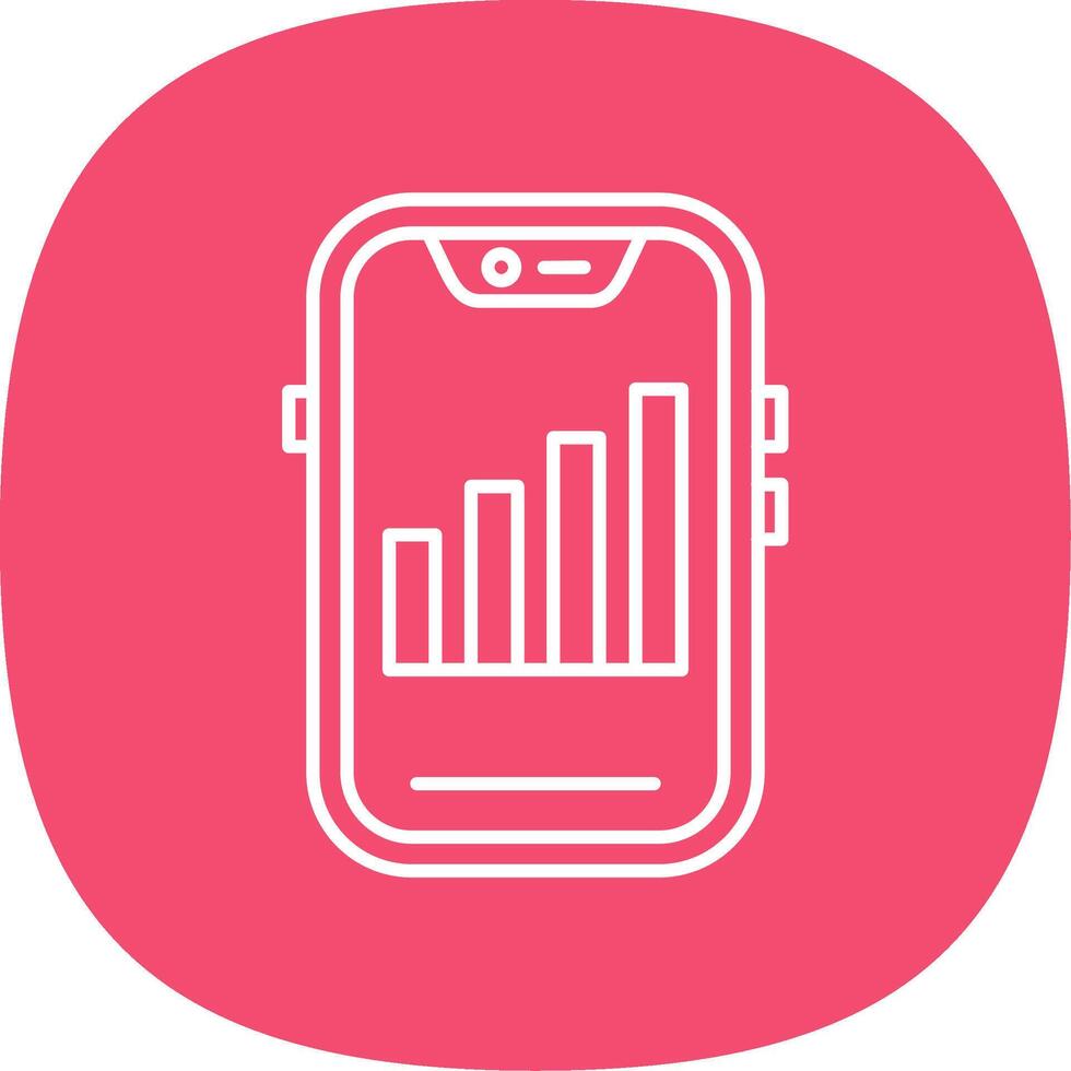 Signal Line Curve Icon vector