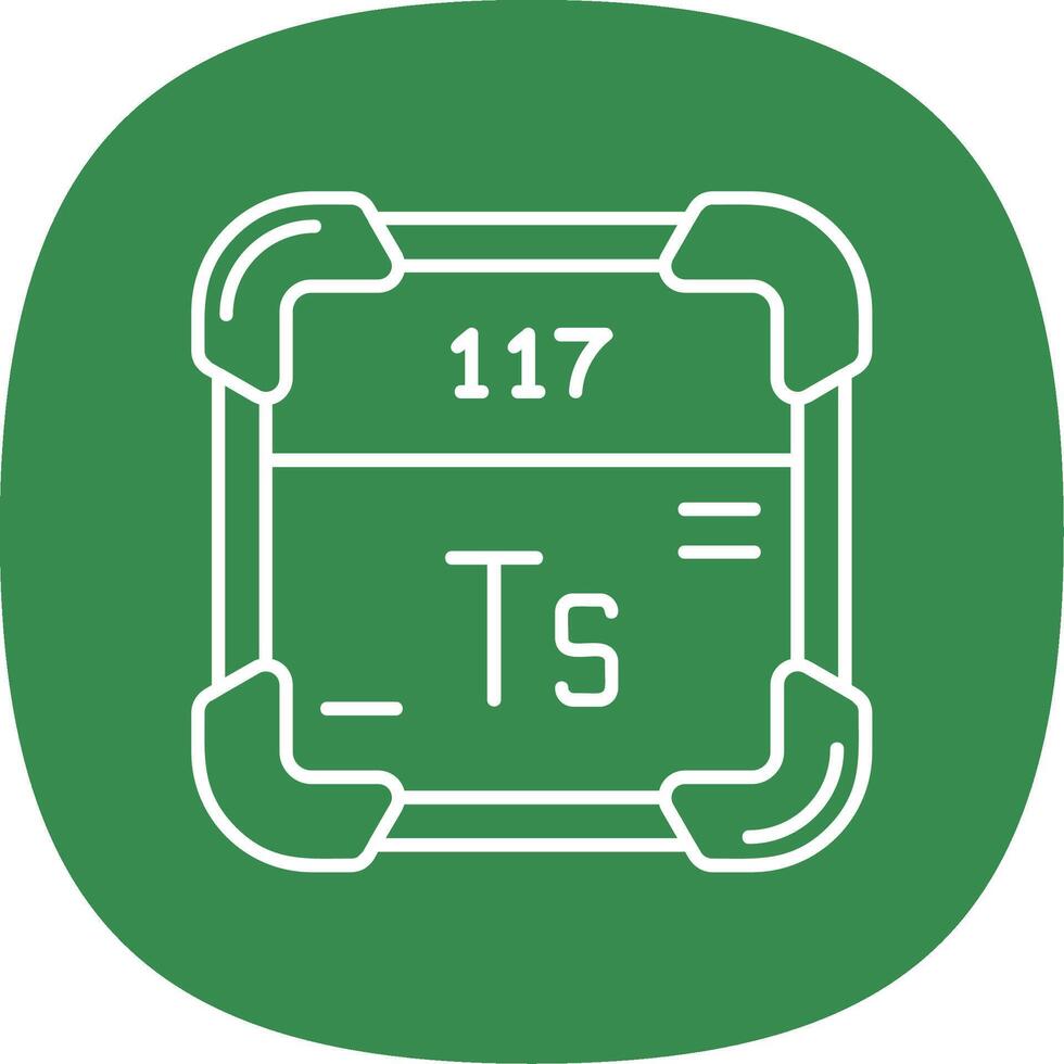 Tennessine Line Curve Icon vector