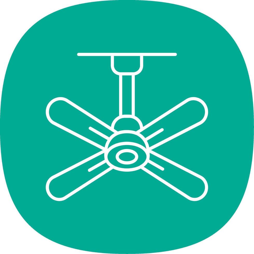 Fan Line Curve Icon vector