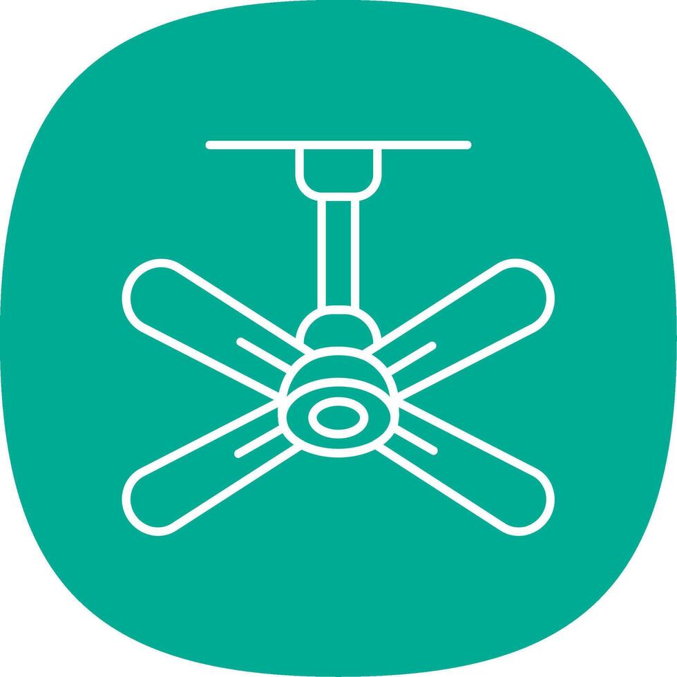 Fan Line Curve Icon vector