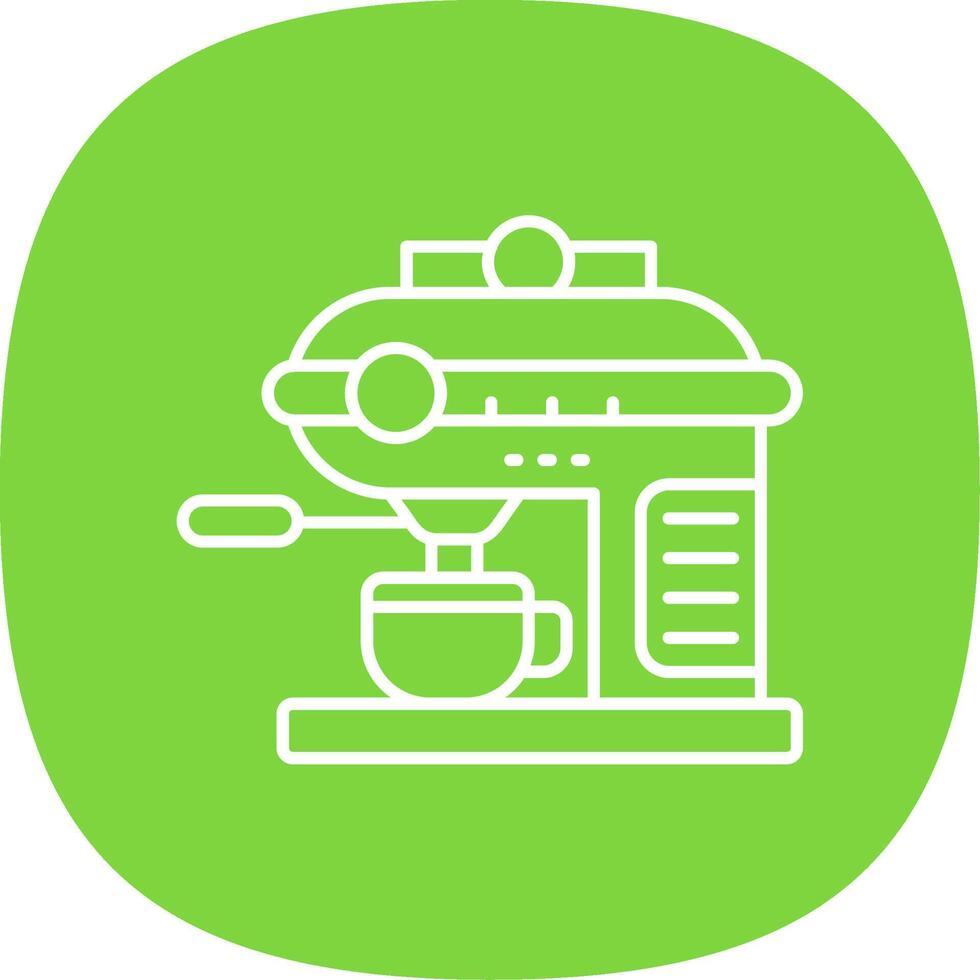 Coffee machine Line Curve Icon vector