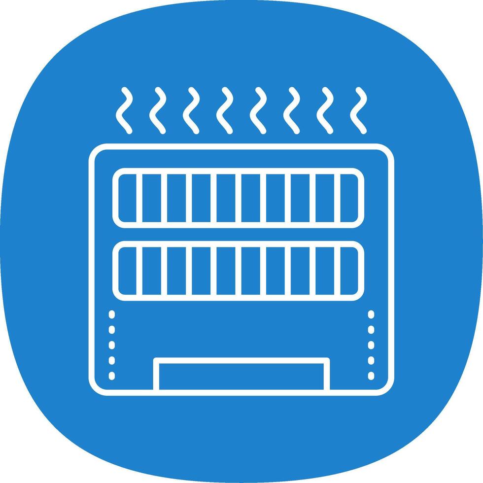 Heater Line Curve Icon vector