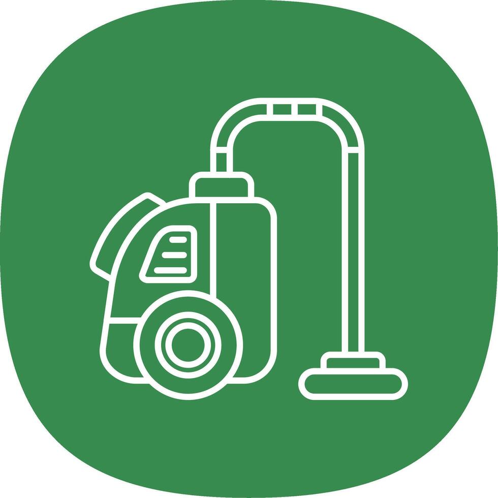 Vacuum cleaner Line Curve Icon vector