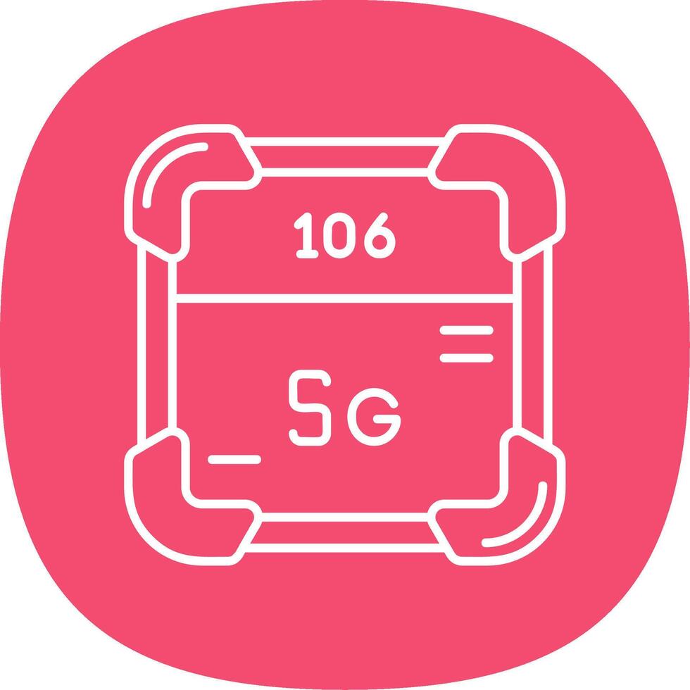 Seaborgium Line Curve Icon vector