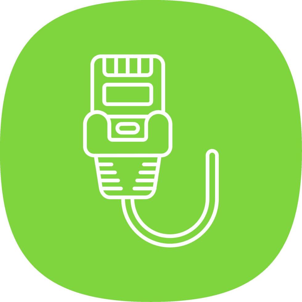 Ethernet Line Curve Icon vector