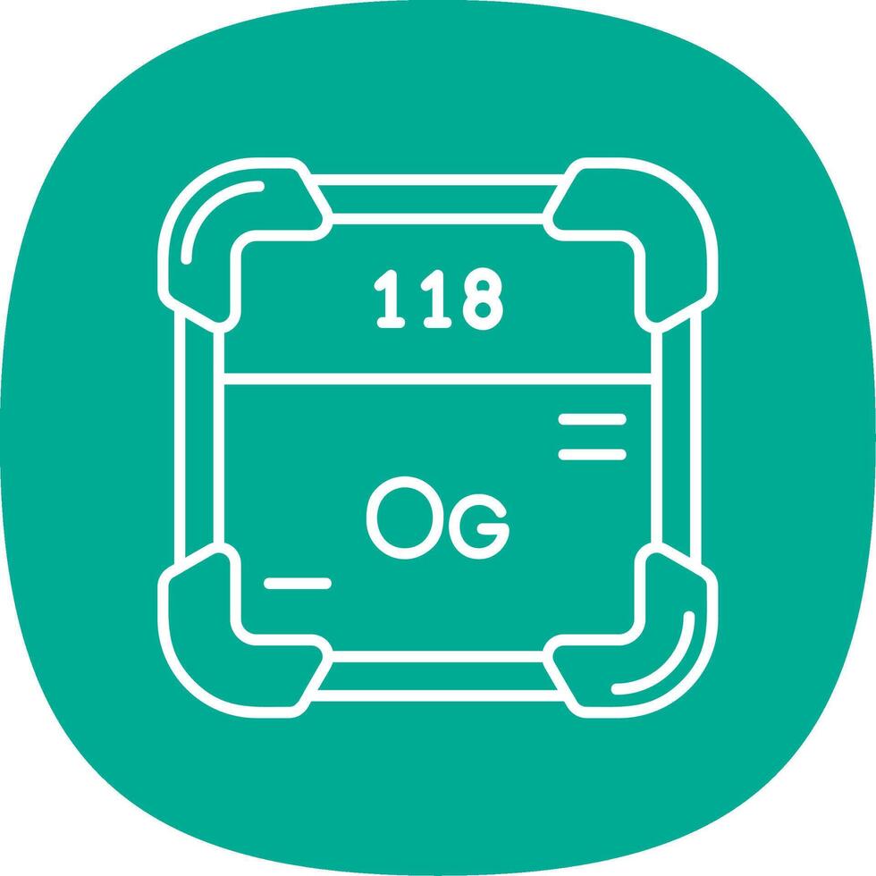 Oganesson Line Curve Icon vector