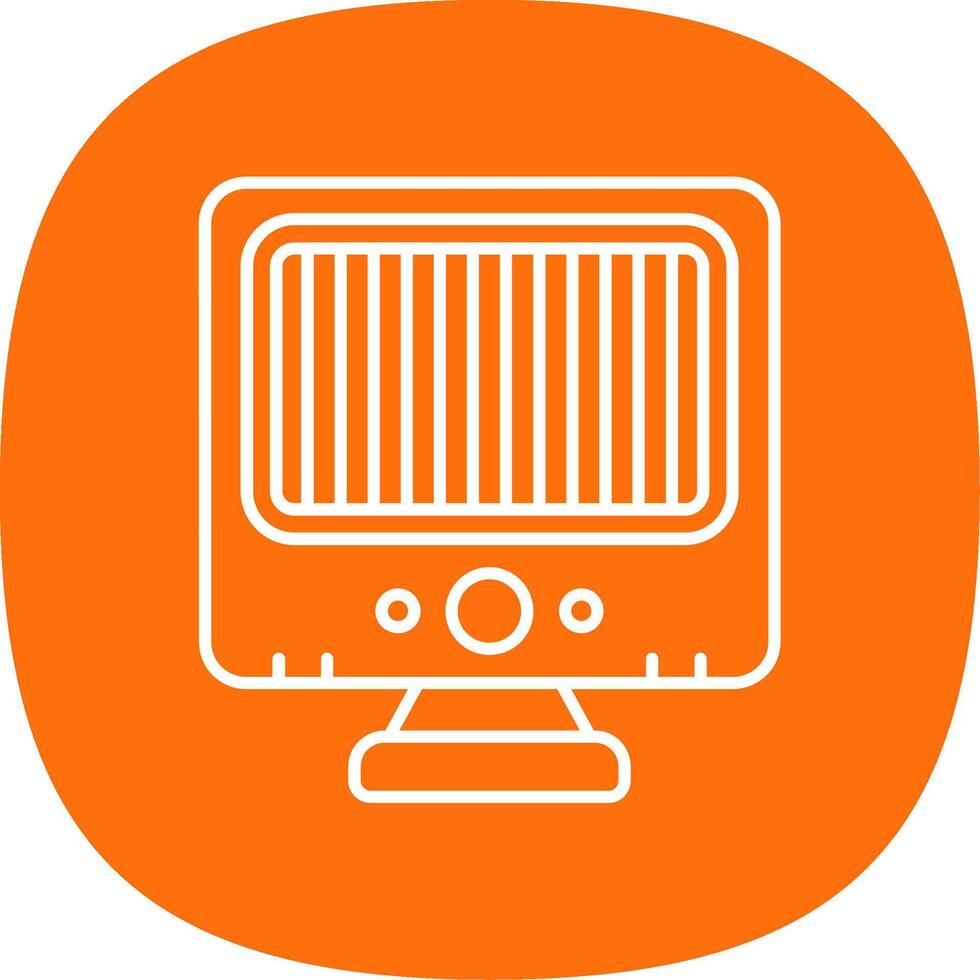 Heater Line Curve Icon vector