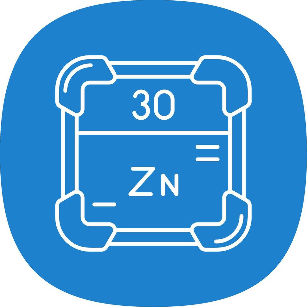 zinc línea curva icono vector