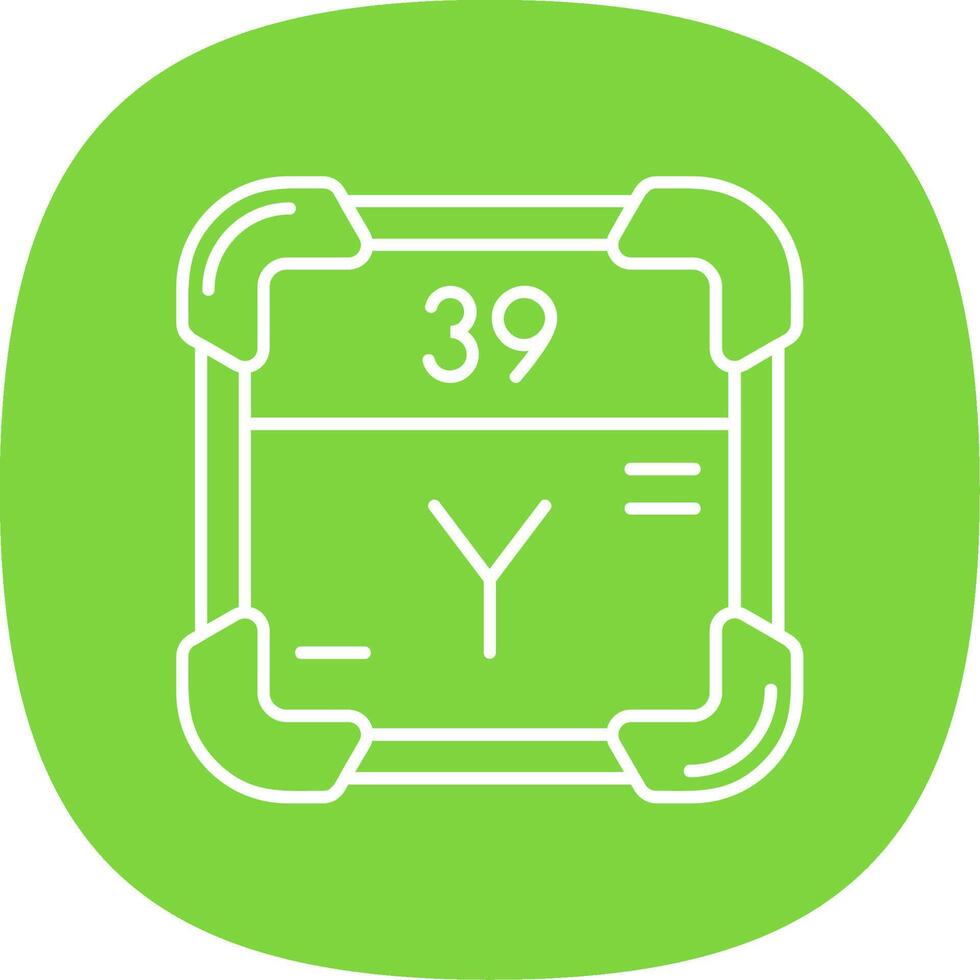 Yttrium Line Curve Icon vector