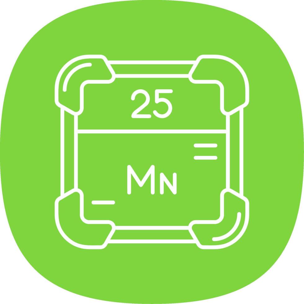 Manganese Line Curve Icon vector