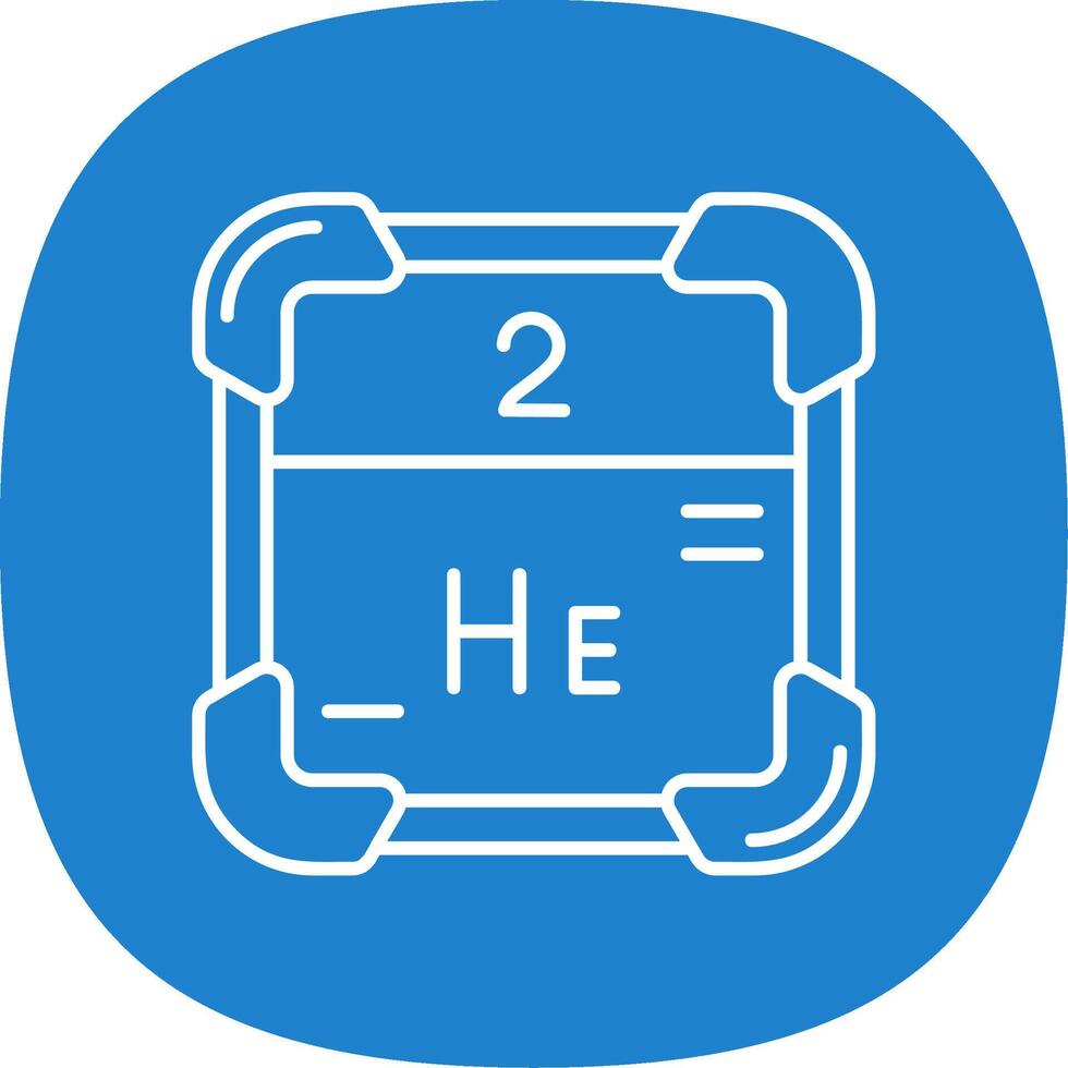 Helium Line Curve Icon vector