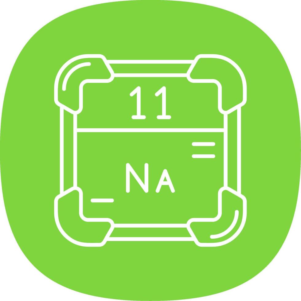 Sodium Line Curve Icon vector