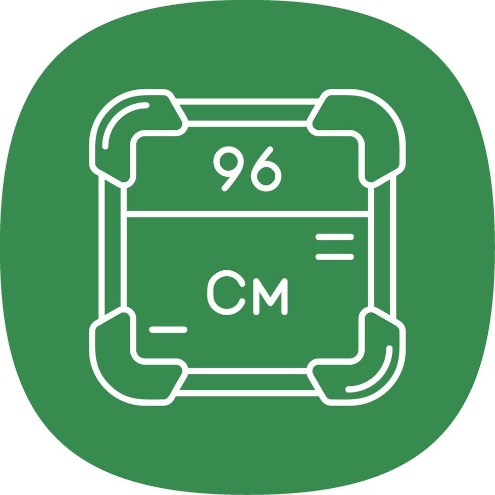 Curium Line Curve Icon vector