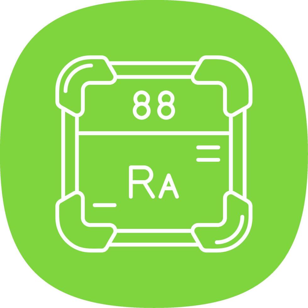 Radium Line Curve Icon vector
