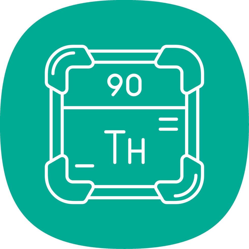 Thorium Line Curve Icon vector