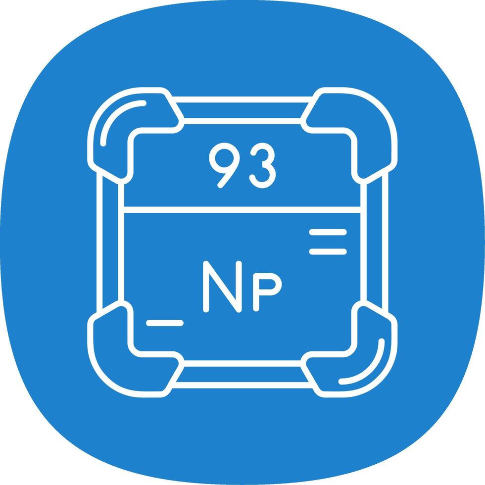 Neptunium Line Curve Icon vector