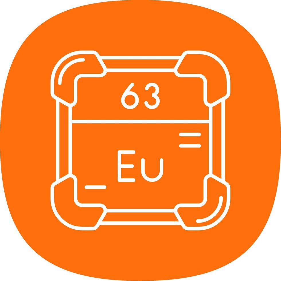 europio línea curva icono vector