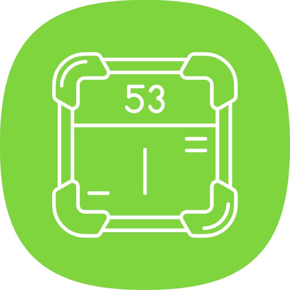 Iodine Line Curve Icon vector