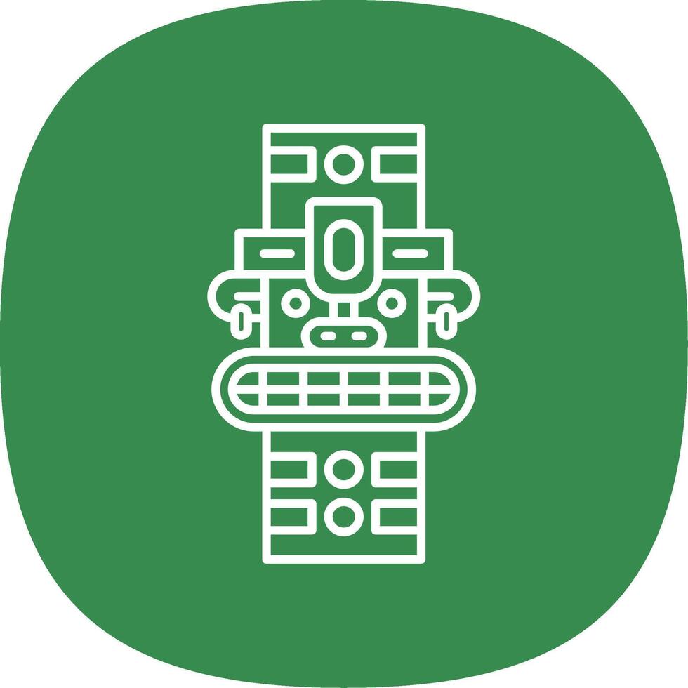 Totem Line Curve Icon vector