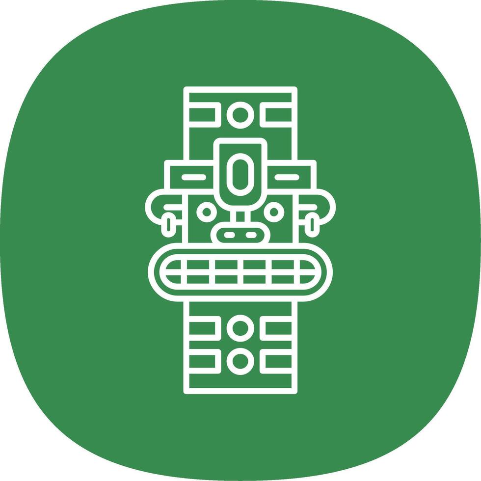 Totem Line Curve Icon vector