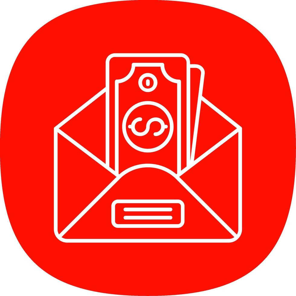 Envelope Line Curve Icon vector