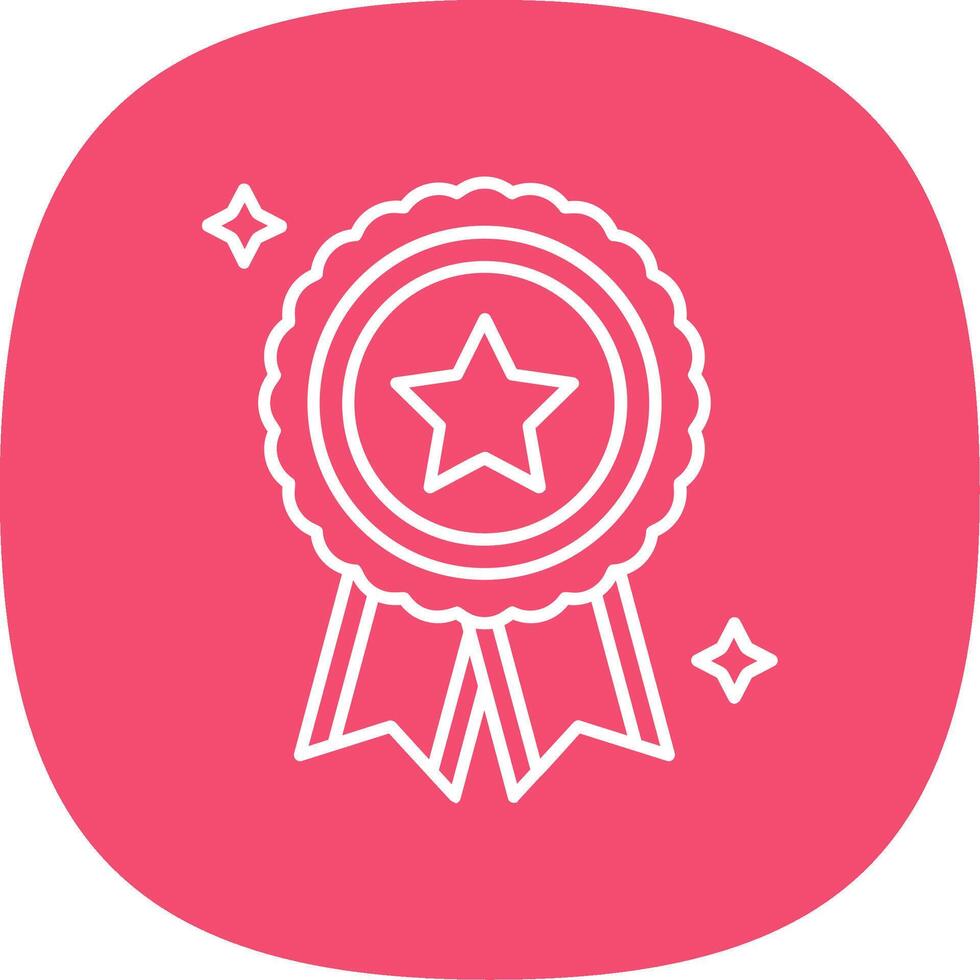 Badge Line Curve Icon vector