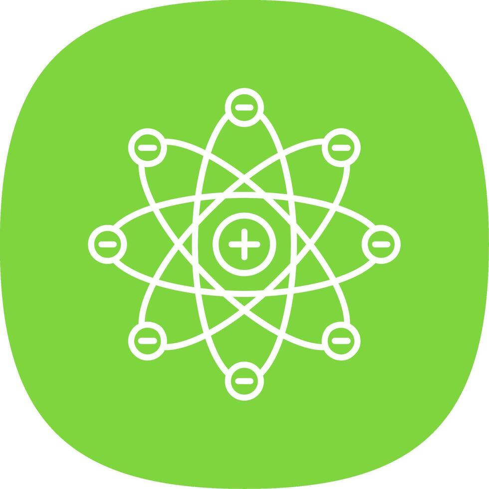 Atom Line Curve Icon vector