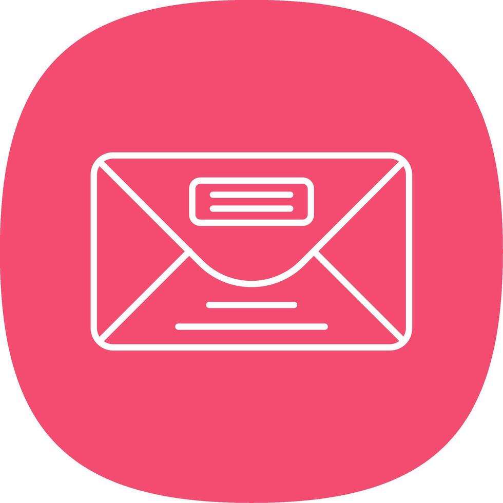 Envelope Line Curve Icon vector