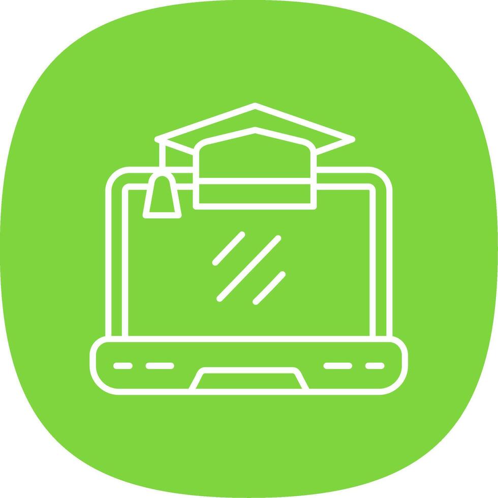 University Line Curve Icon vector