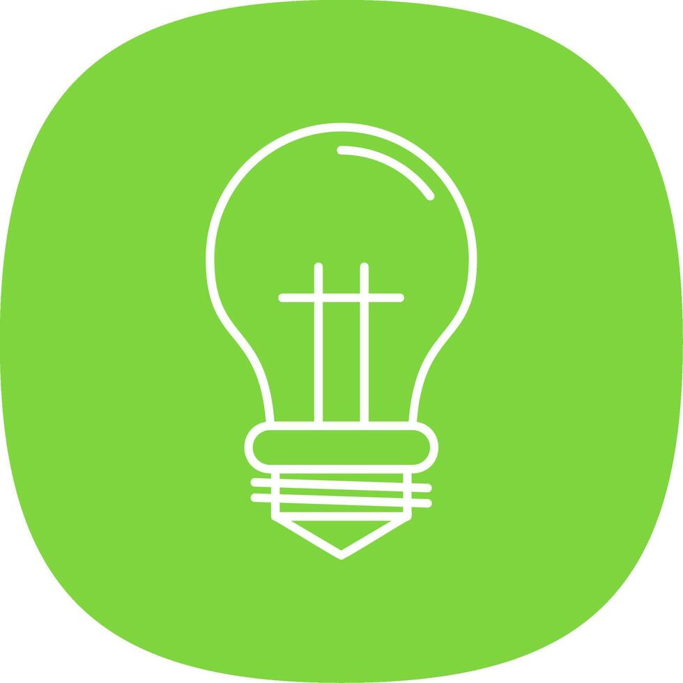 Bulb Line Curve Icon vector