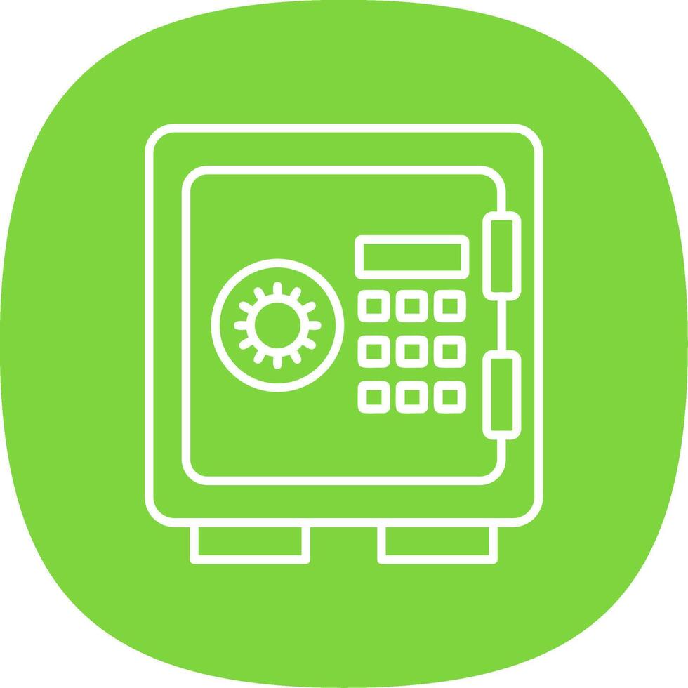 Lockers Line Curve Icon vector
