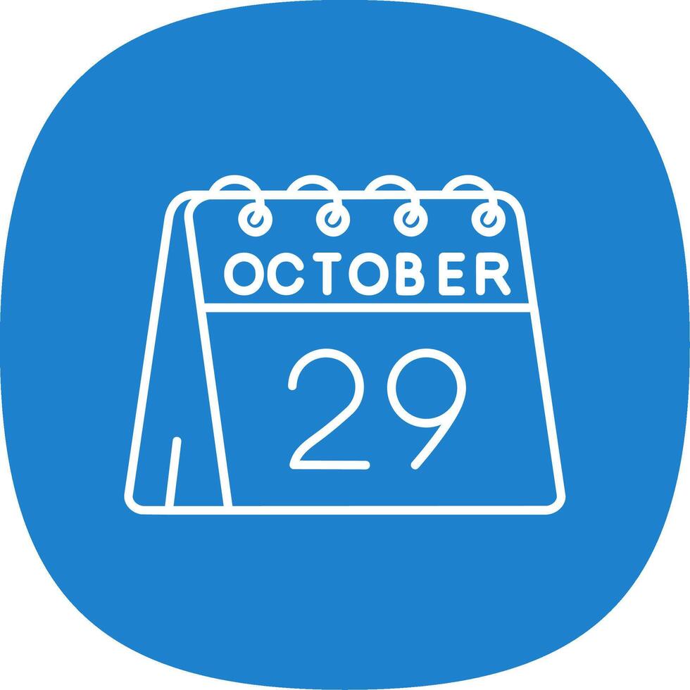 29th of October Line Curve Icon vector