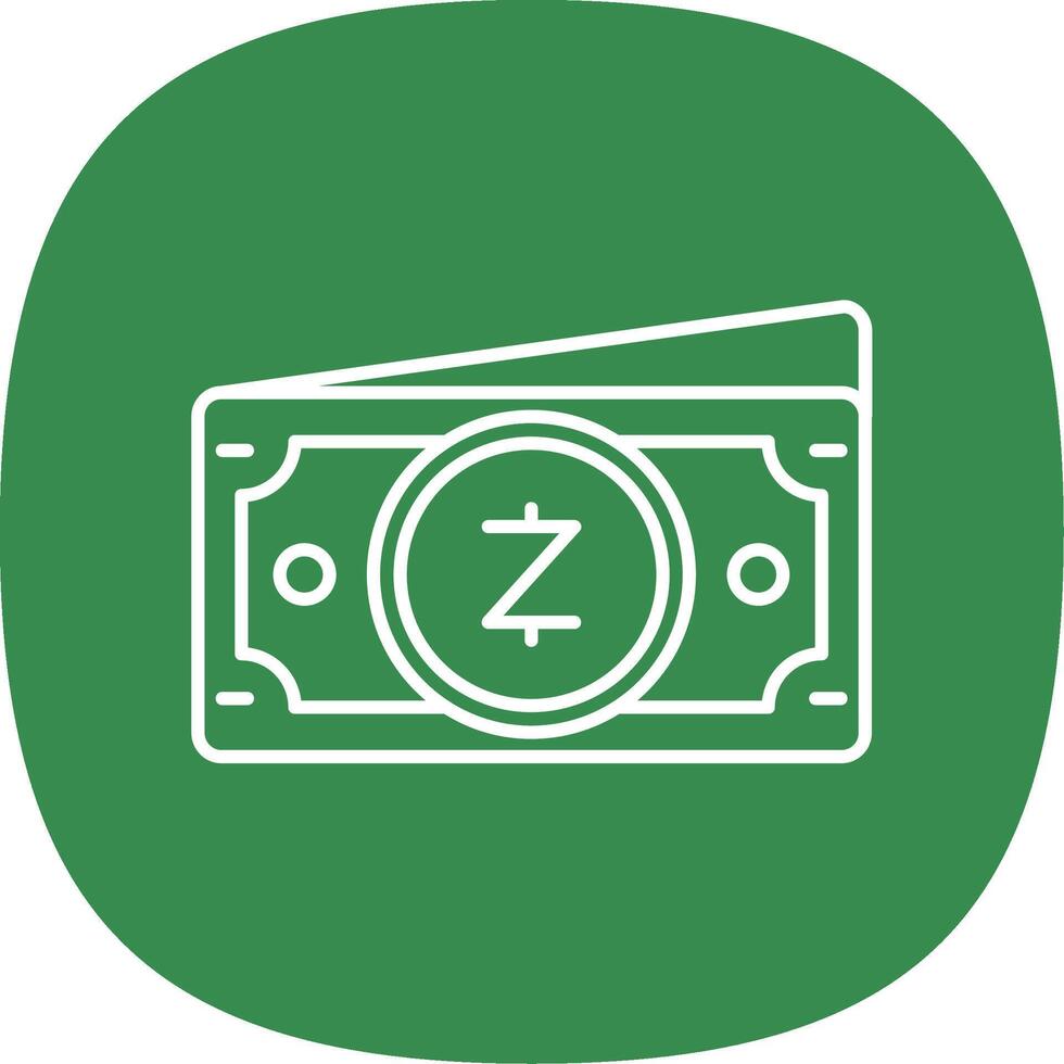 Zcash Line Curve Icon vector