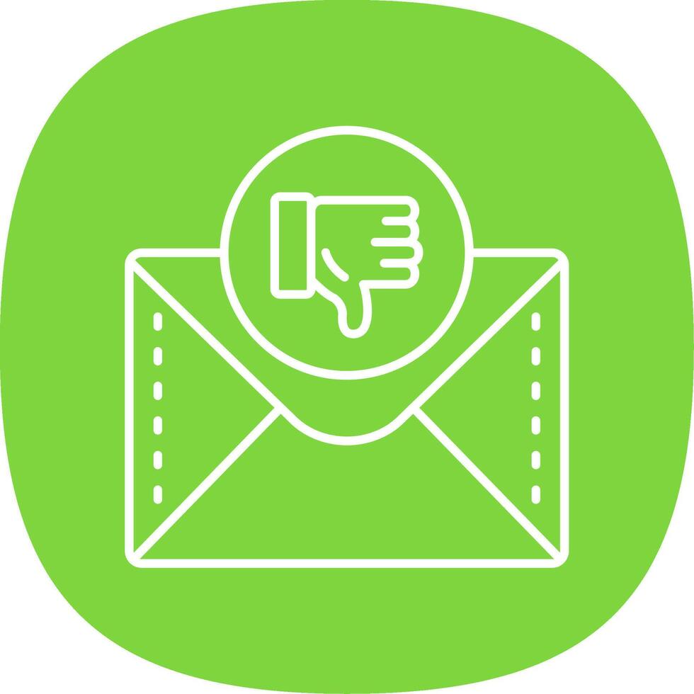 Dislike Line Curve Icon vector