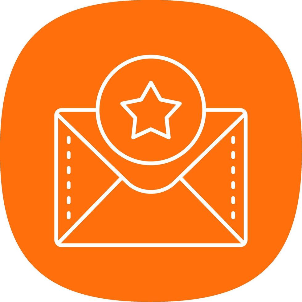 Star Line Curve Icon vector