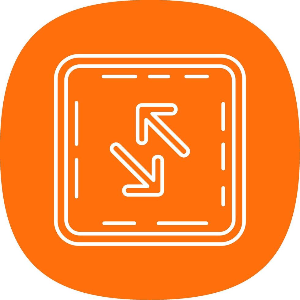 Swap Line Curve Icon vector