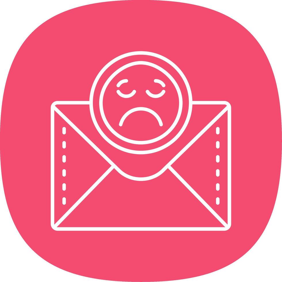 Emoji Line Curve Icon vector