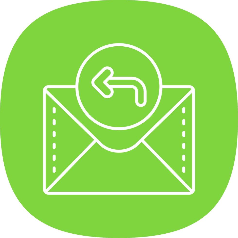 Left arrow Line Curve Icon vector