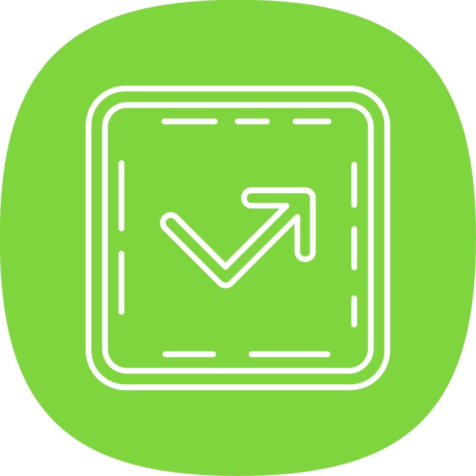 Bounce Line Curve Icon vector