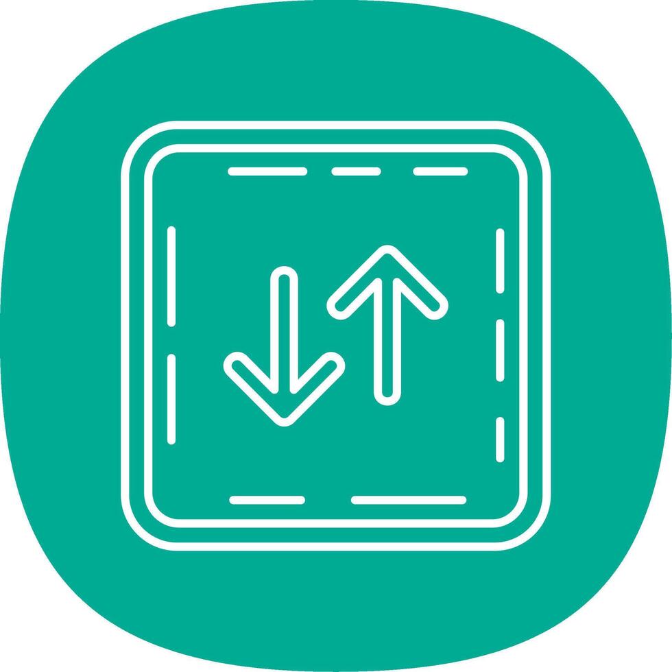 Swap Line Curve Icon vector
