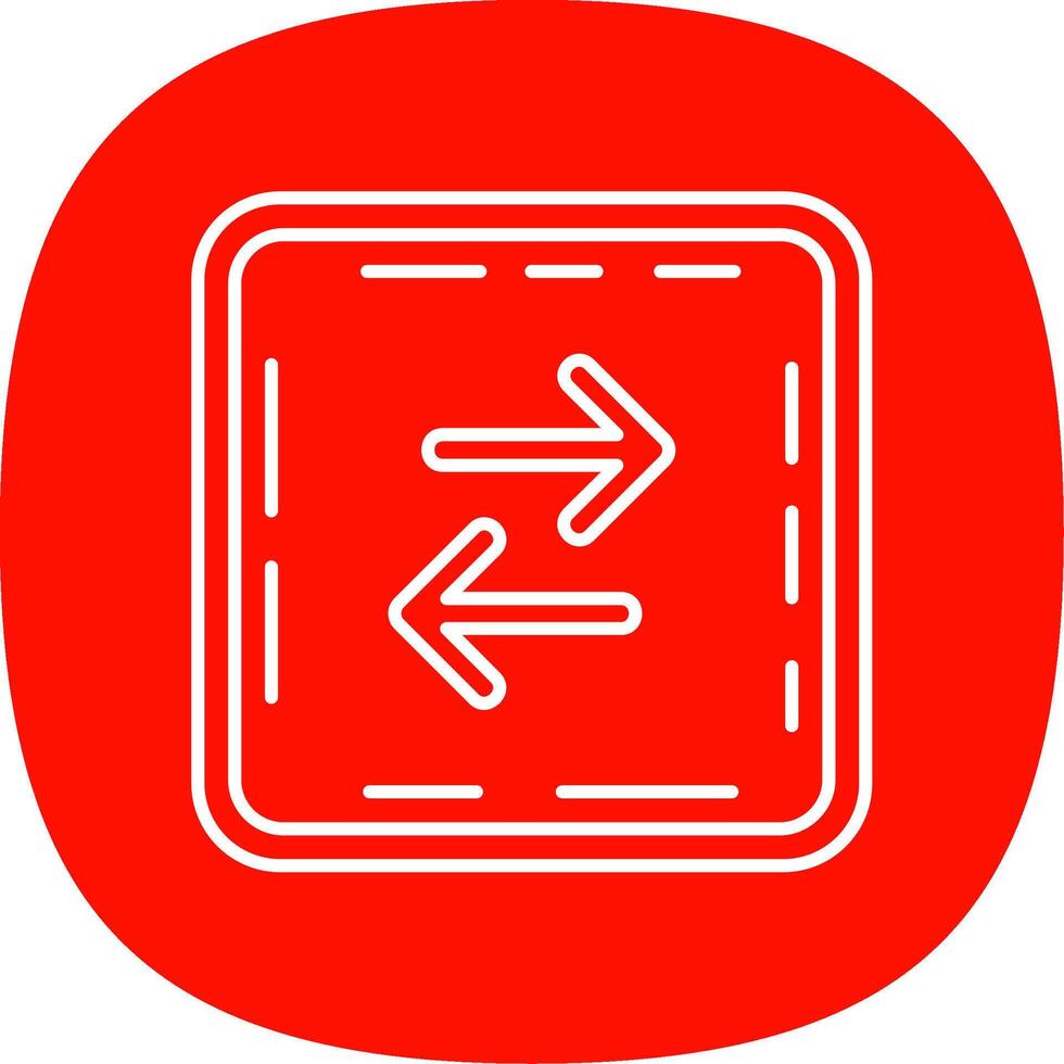 Swap Line Curve Icon vector