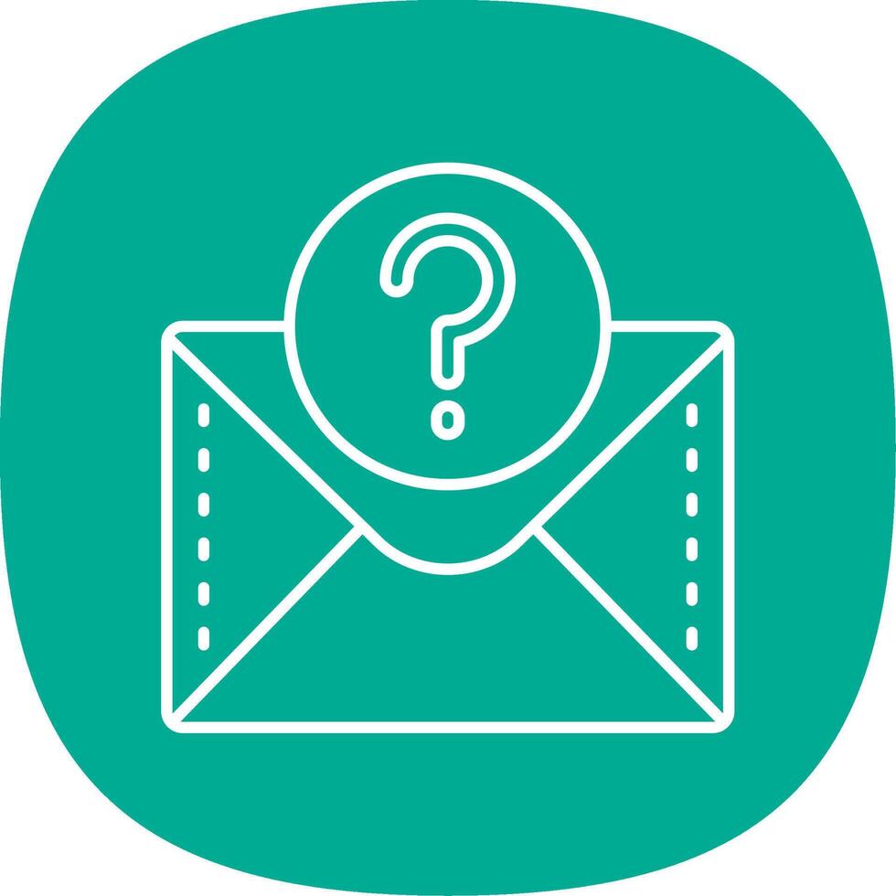 Question mark Line Curve Icon vector