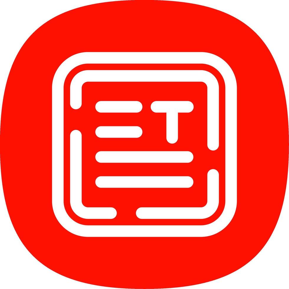 Align text Line Curve Icon vector