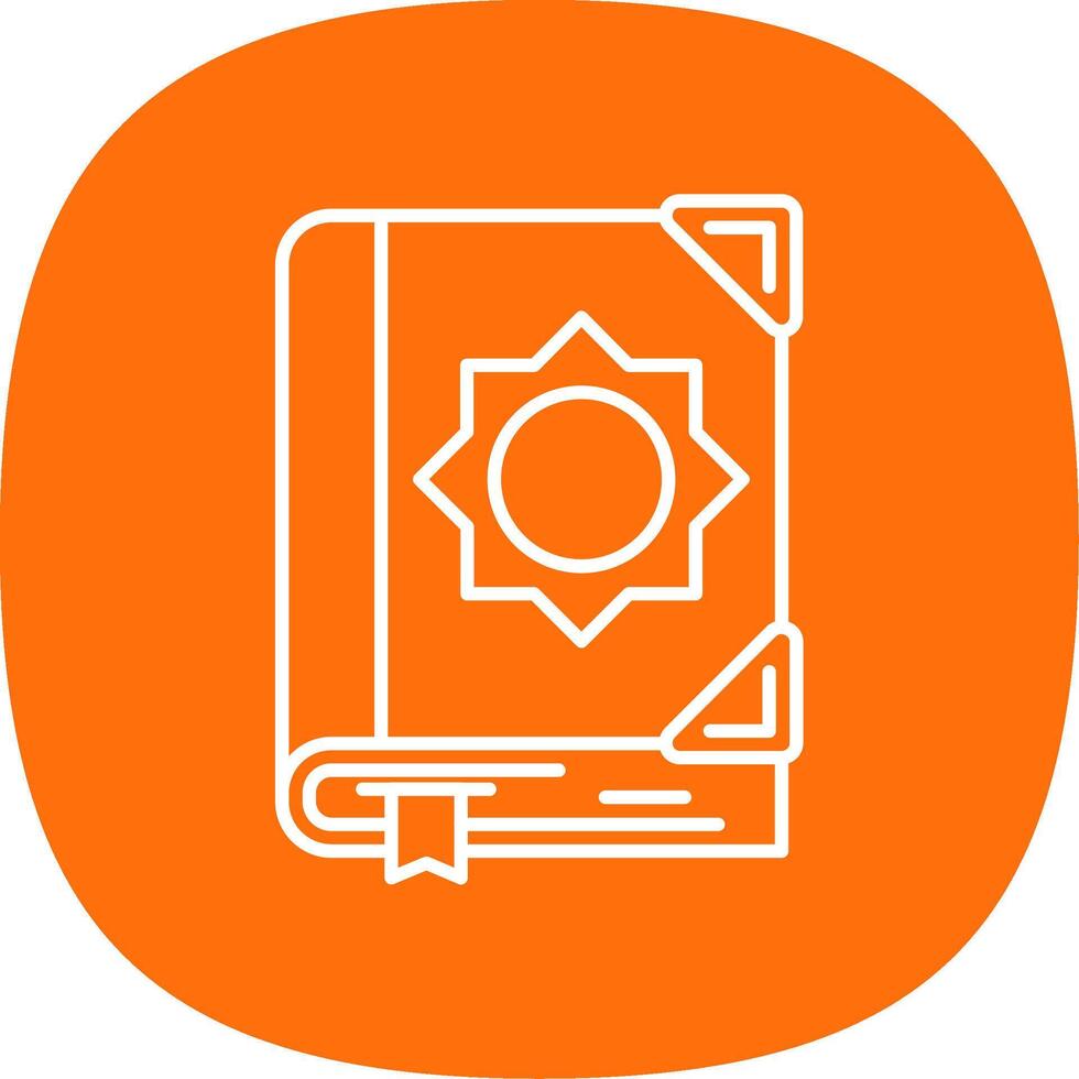 Quran Line Curve Icon vector