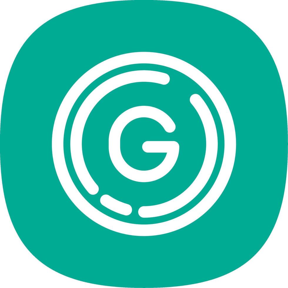 Letter g Line Curve Icon vector