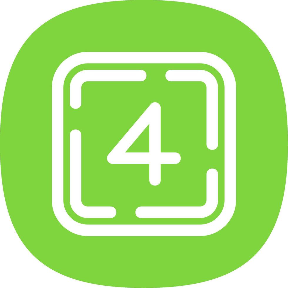 Four Line Curve Icon vector