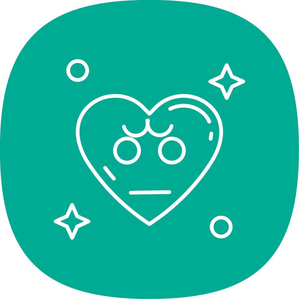 Angry Line Curve Icon vector